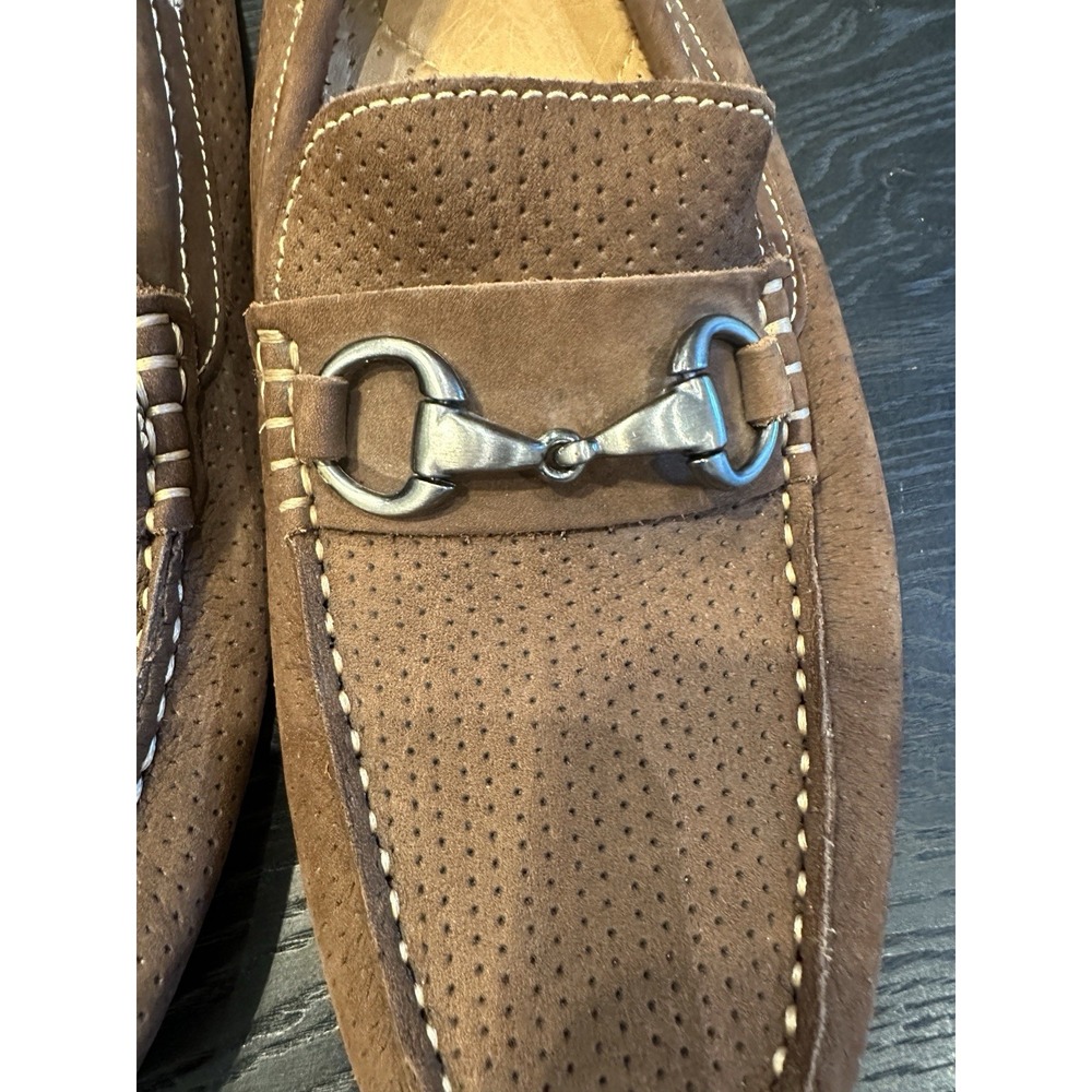 MEN'S 14TH AND UNION HORSE BIT DRIVERS IN DARK BROWN PERFFERATED SIZE 8 - Picture 2 of 11